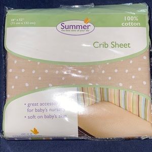 Summer Fitted Crib Sheet NWT
